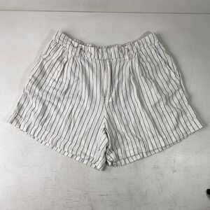 High Rise Pinstripe Linen Blend Shorts Womens Size 10 A New Day Euro-Summer